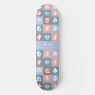 Aangepaste naam en locatie Seashells Patroon Persoonlijk Skateboard