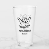 Aangepaste naam en locatie Shaka Glas (Voorkant)