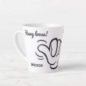 Aangepaste naam en locatie Shaka Latte Mok (Linkerhoek)