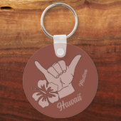 Aangepaste naam en locatie Shaka Sleutelhanger (Voorkant)