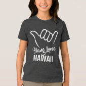 Aangepaste naam en locatie Shaka Tri-Blend Shirt (Voorkant)