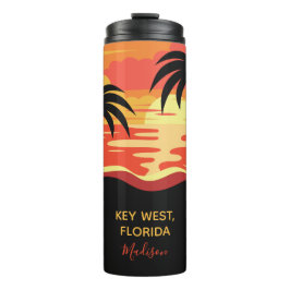 Aangepaste naam en locatie Tropische strand tumble Thermosbeker