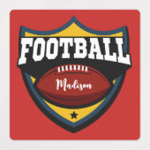 Aangepaste naam en Logo Football kleur Labels (Design 1)