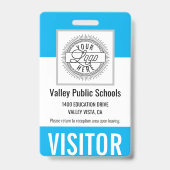 Aangepaste naam en Logo-ID voor bezoekerspas schoo Badge (Front)