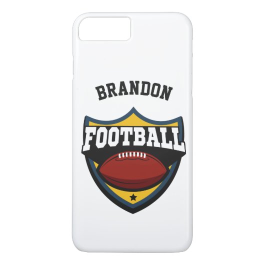 Aangepaste naam en Logo voor kleurenFootball Case-Mate iPhone Case (Achterkant)