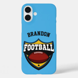 Aangepaste naam en Logo voor kleurenFootball iPhone 16 Plus Hoesje