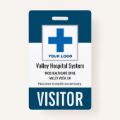 Aangepaste naam en Logo Ziekenhuisbezoekerspas-ID Badge (Voorkant)