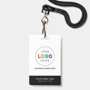 Aangepaste naam en merklogo zakelijk badge
