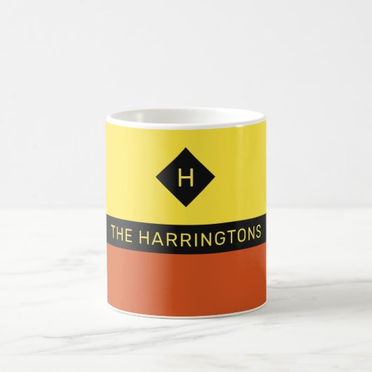 Aangepaste naam en mokken voor monogram (Center)