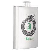 Aangepaste naam en Monogram Keltische stijl Ourobo Flacon (Rechts)
