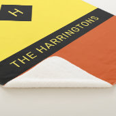 Aangepaste naam en monogram sherpa deken (3/4)