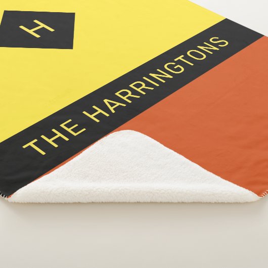 Aangepaste naam en monogram sherpa deken (3/4)