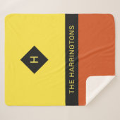 Aangepaste naam en monogram sherpa deken (Voorkant (horizontaal))