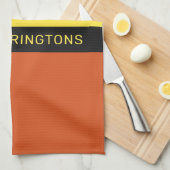 Aangepaste naam en monogram theedoek (Quarter Fold)