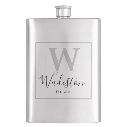 Aangepaste naam en monogram vastgesteld flacon (Voorkant)