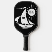 Aangepaste naam en monogram voor het uitzenden van pickleball paddle (Achterkant)