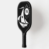 Aangepaste naam en monogram voor het uitzenden van pickleball paddle (Links)
