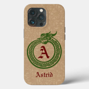 Aangepaste naam en monogrammen Celtic Style Ourobo Case-Mate iPhone Case