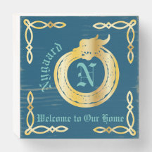 Aangepaste naam en monogrammen Celtic Style Ourobo