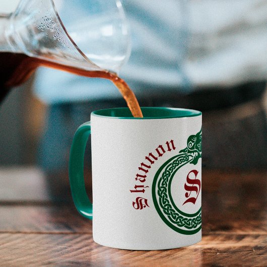 Aangepaste naam en monogrammen Celtic Style Ourobo Mok