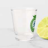 Aangepaste naam en monogrammen Celtic Style Ourobo Shot Glas (Links)