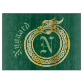 Aangepaste naam en monogrammen Celtic Style Ourobo Snijplank (Voorkant)