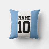 Aangepaste naam en nummer Argentinië vlag Kussen (Achterkant)