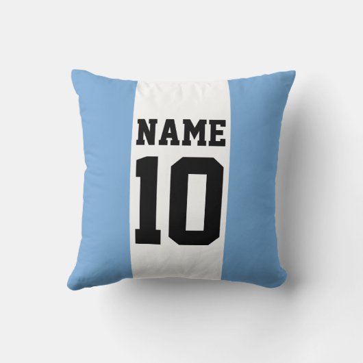 Aangepaste naam en nummer Argentinië vlag Kussen (Achterkant)