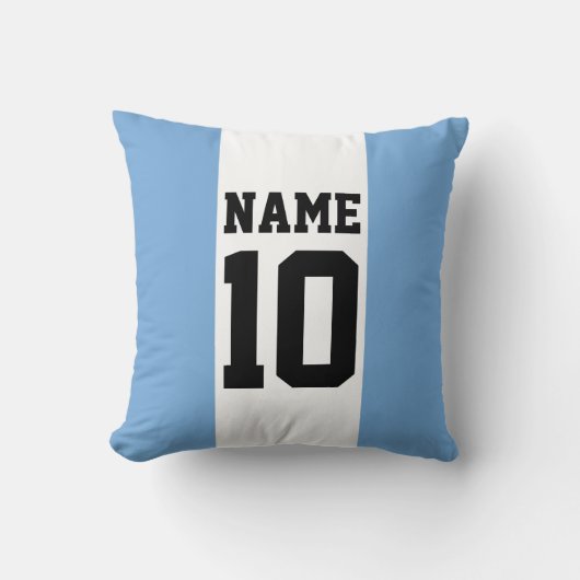 Aangepaste naam en nummer Argentinië vlag Kussen (Voorkant)