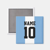 Aangepaste naam en nummer Argentinië vlag Magneet (Voorkant / Achterkant)