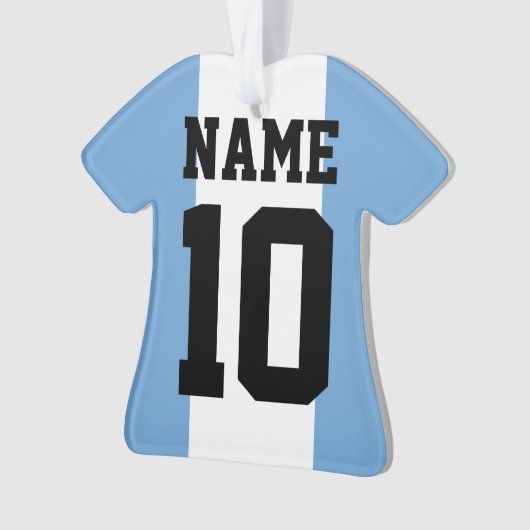 Aangepaste naam en nummer Argentinië vlag Ornament (voorkant)