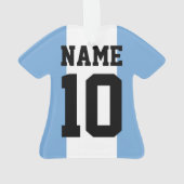 Aangepaste naam en nummer Argentinië vlag Ornament (achterkant)