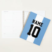 Aangepaste naam en nummer Argentinië vlag Planner (Display)