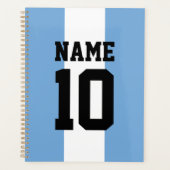 Aangepaste naam en nummer Argentinië vlag Planner (Voorkant)