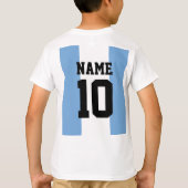 Aangepaste naam en nummer Argentinië vlag T-shirt (Achterkant)
