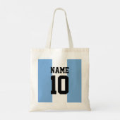 Aangepaste naam en nummer Argentinië vlag Tote Bag (Achterkant)