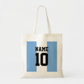 Aangepaste naam en nummer Argentinië vlag Tote Bag (Voorkant)