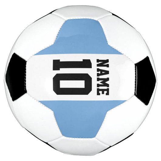 Aangepaste naam en nummer Argentinië vlag Voetbal (Gedraaid)