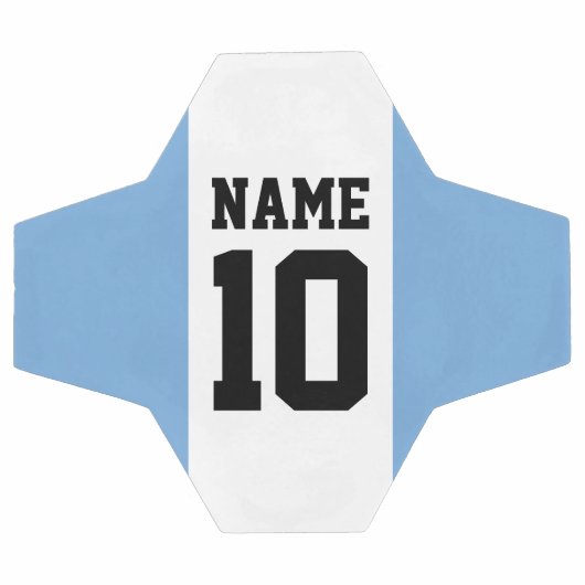 Aangepaste naam en nummer Argentinië vlag Voetbal (Enkel)