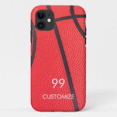Aangepaste naam en nummer Basketbal Case-Mate iPhone Case (Achterkant)