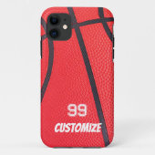 Aangepaste naam en nummer Basketbal Case-Mate iPhone Case (Achterkant)
