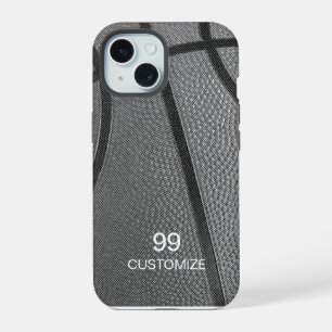 Aangepaste naam en nummer Basketbal iPhone 15 Case