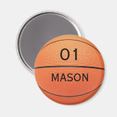 Aangepaste naam en nummer Basketball Magnet (Voorkant / Achterkant)