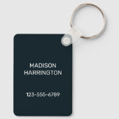 Aangepaste naam en nummer Cape Cod Massachusetts Sleutelhanger (Achterkant)