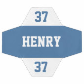 Aangepaste naam en nummer Cool Blue op maat Voetbal (Enkel)