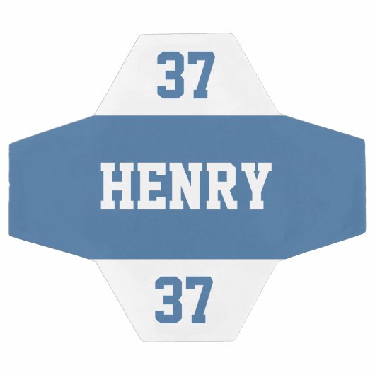 Aangepaste naam en nummer Cool Blue op maat Voetbal (Enkel)