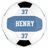 Aangepaste naam en nummer Cool Blue op maat Voetbal (Voorkant)