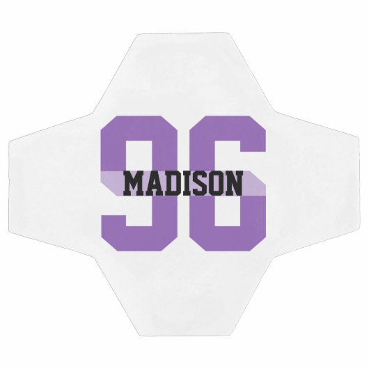 Aangepaste naam en nummer Cool Modern Paars Voetbal (Enkel)