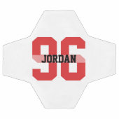 Aangepaste naam en nummer Cool Modern Red Voetbal (Enkel)