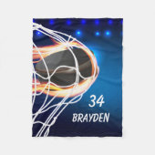 Aangepaste naam en nummer hoofddoekje fleece deken (Voorkant)